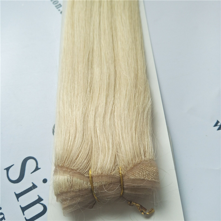 New product:Lace hand tied weft hair extensions color #60 H41